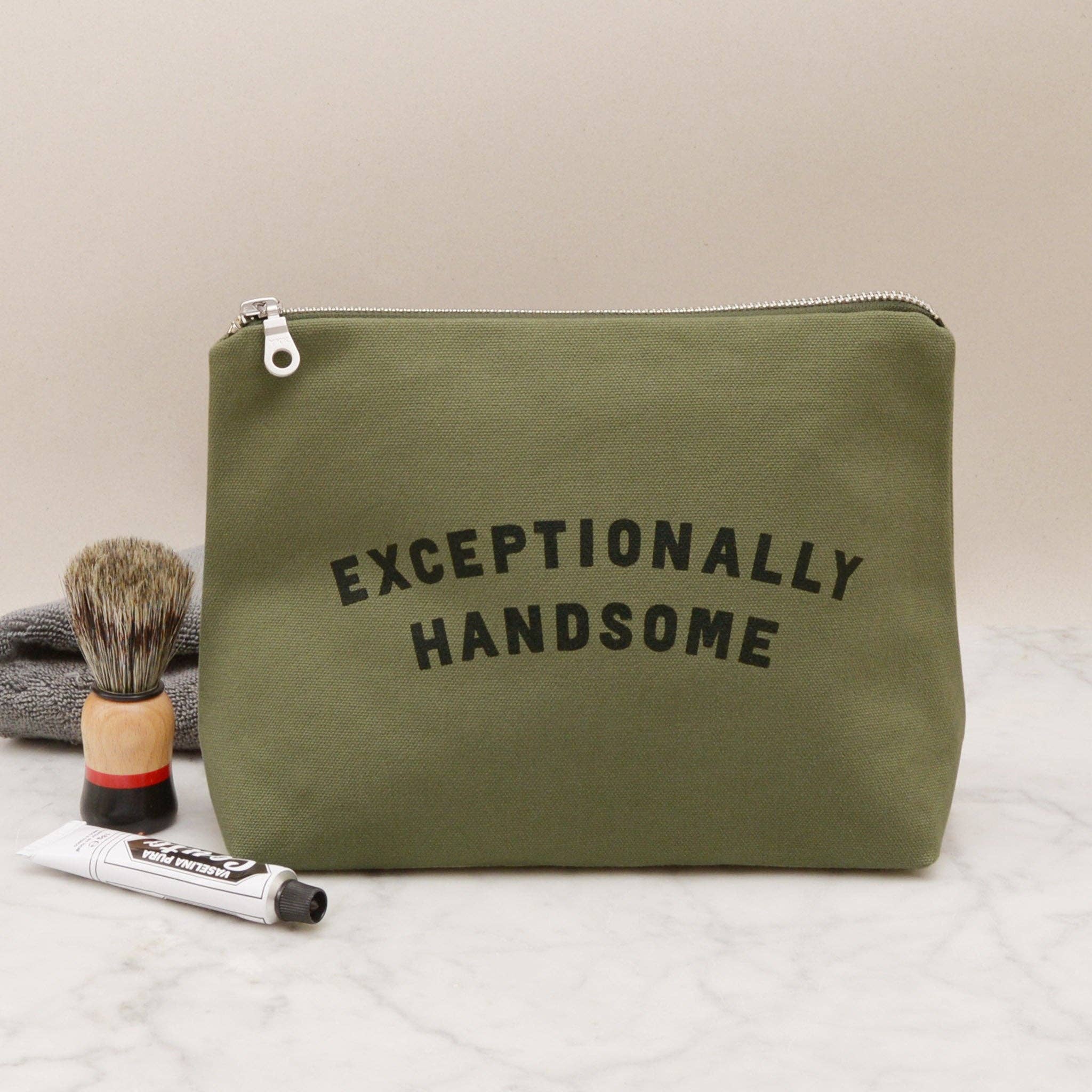 Exceptionally Handsome | Olive Wash Bag