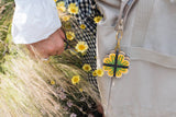 Keyring Flower Press | Greens & Yellows