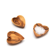 Olive Wood Heart Salt and Spice Dish