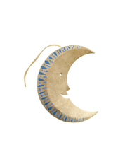 Golden Man on the Moon Screen-Printed Board Decoration