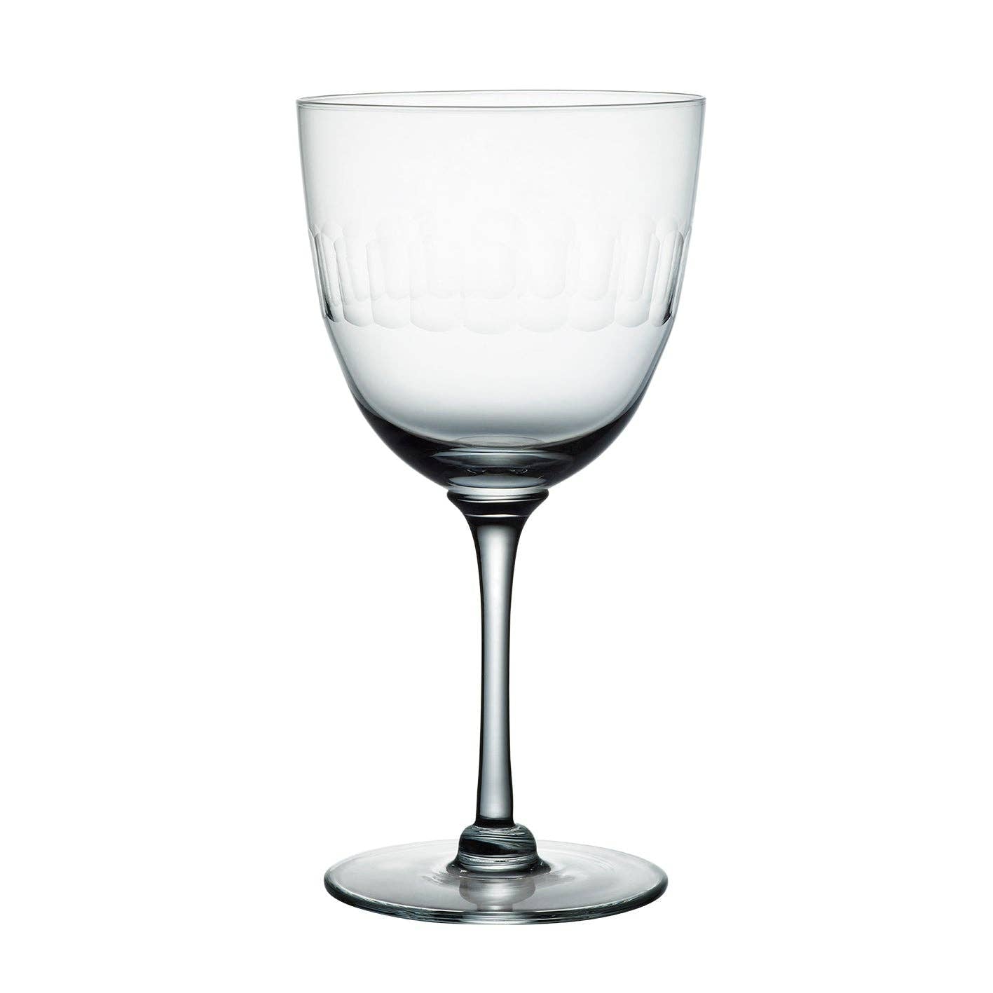 Large Crystal Wine Glasses x6 | Lens Design