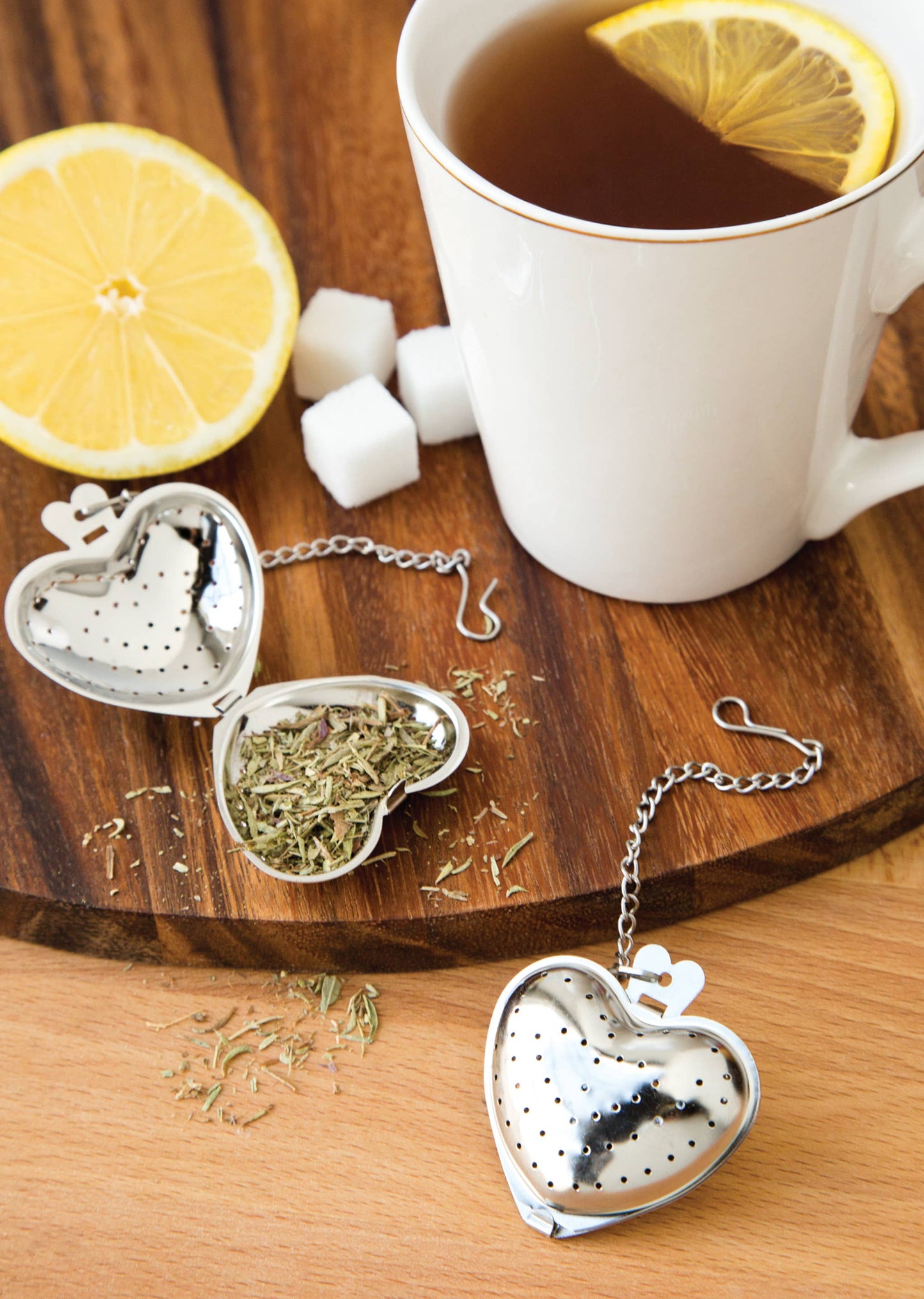 Fox Run Stainless Steel Heart Tea Infuser | Set of 2, 6.25"