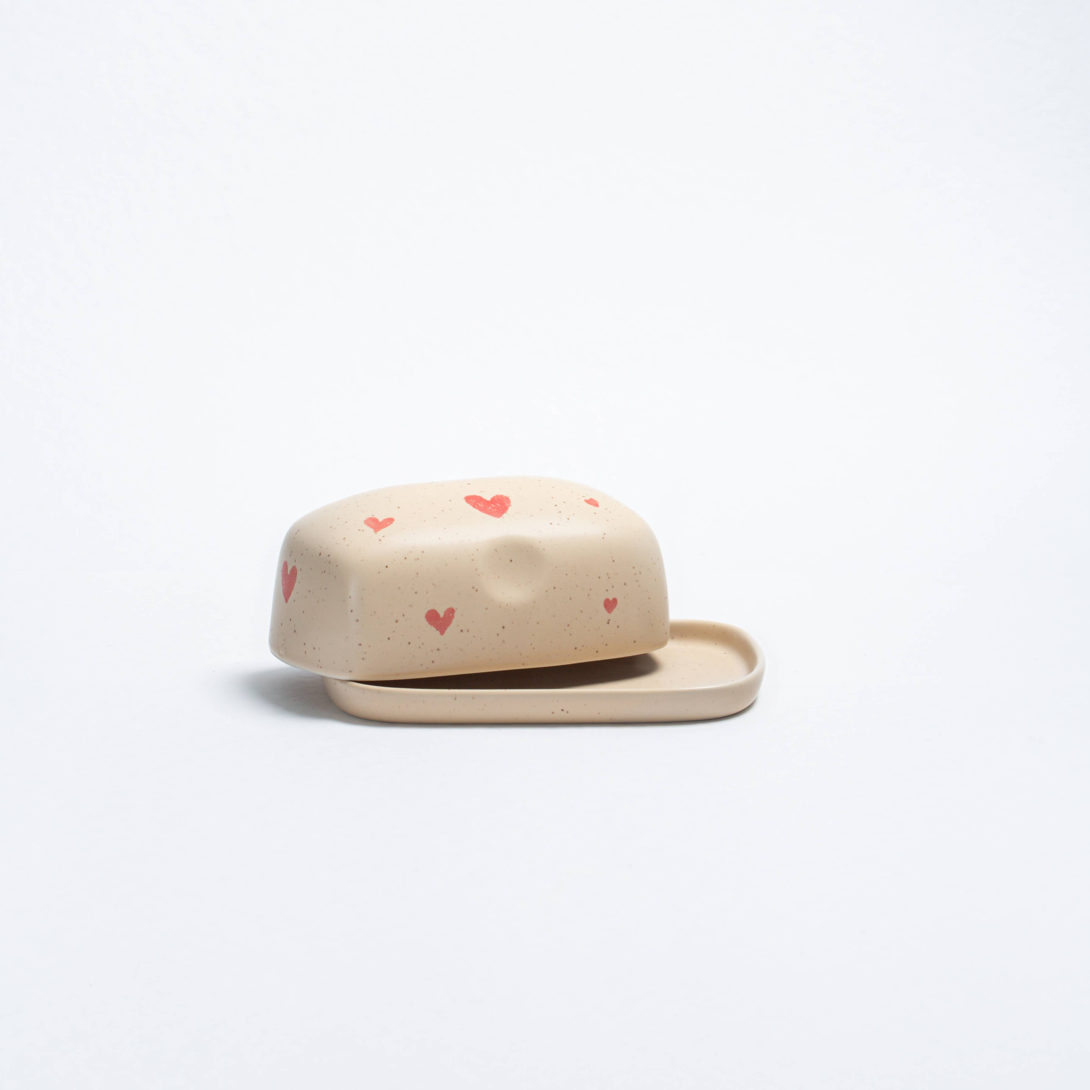 Cozy Hearts Butter Dish Limited Edition