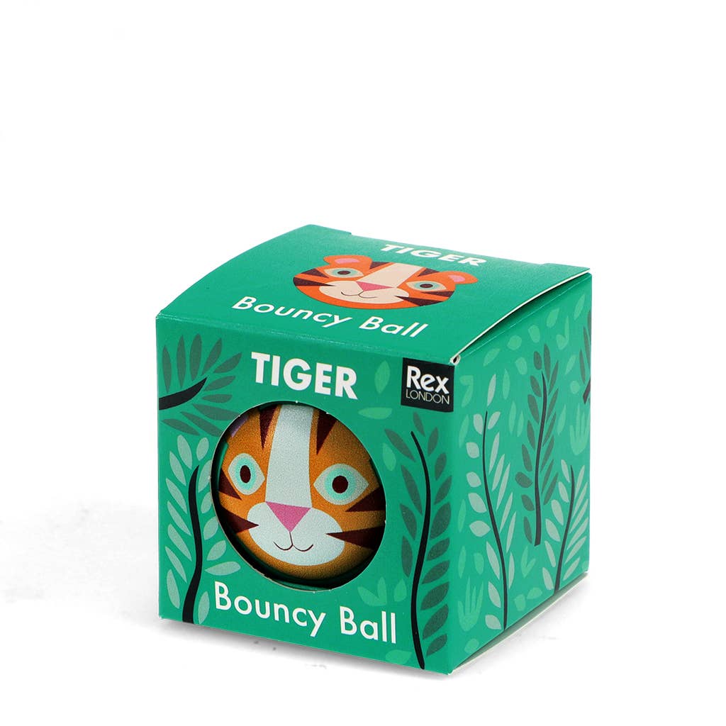 Tiger Print Bouncy Ball | Green Rubber