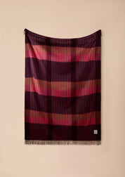Lambswool Blanket in Pink Pop Stripe