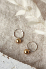 'Emily' Brass and Silver Earrings