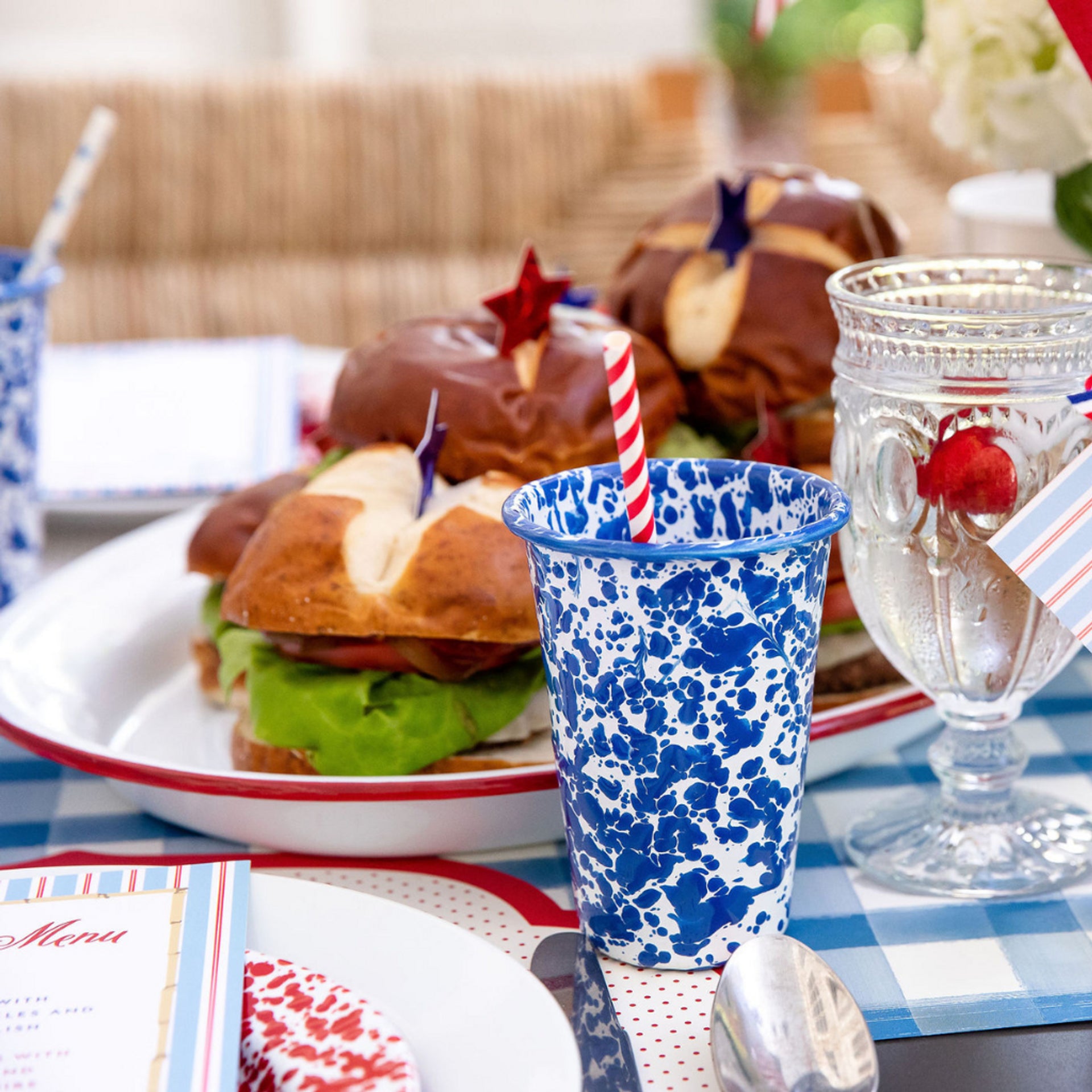 Crow Canyon Home splatter enamelware tumbler