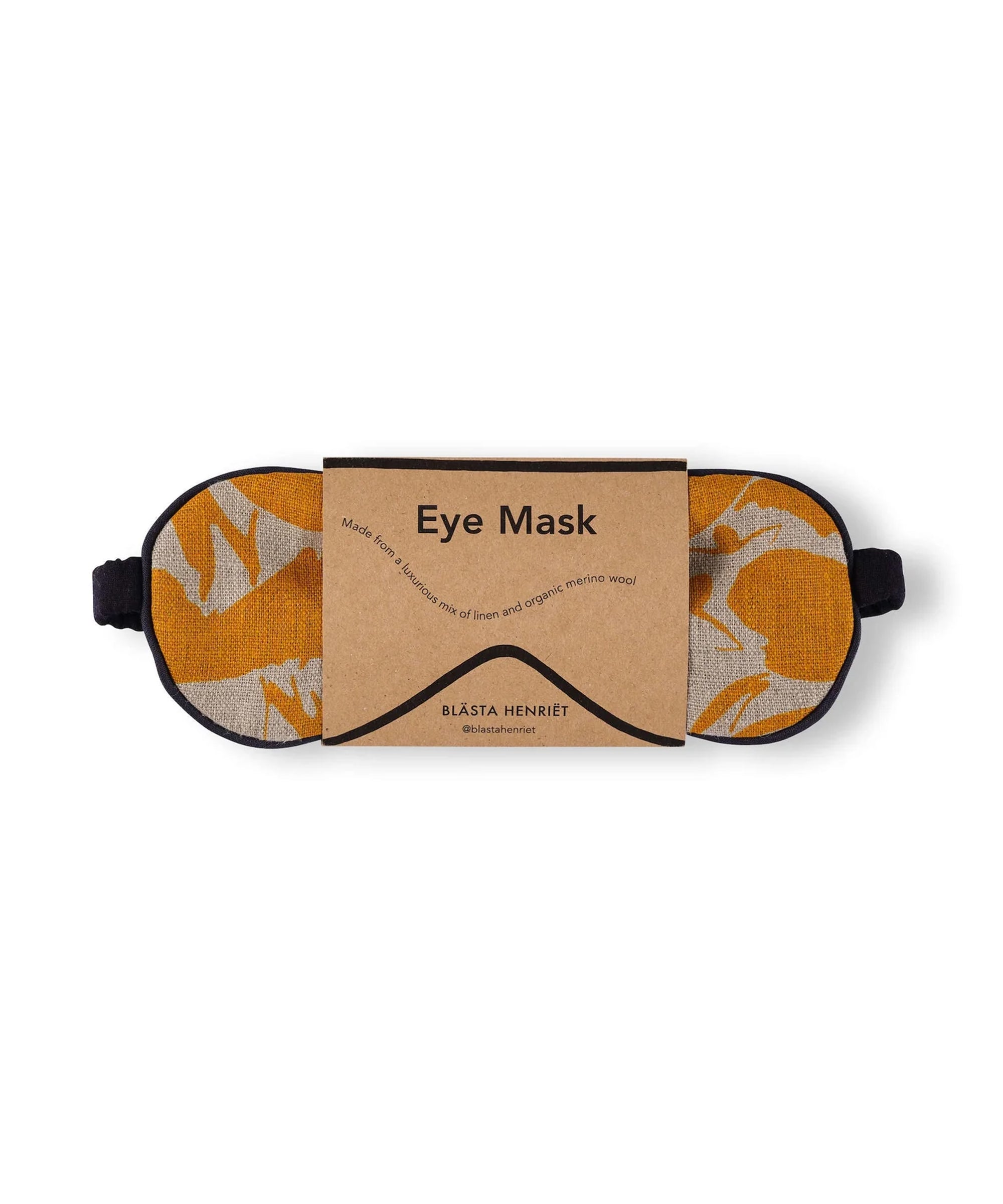 The Every Space yellow sleep Eye Mask in Linen and Merino wool by Blasta