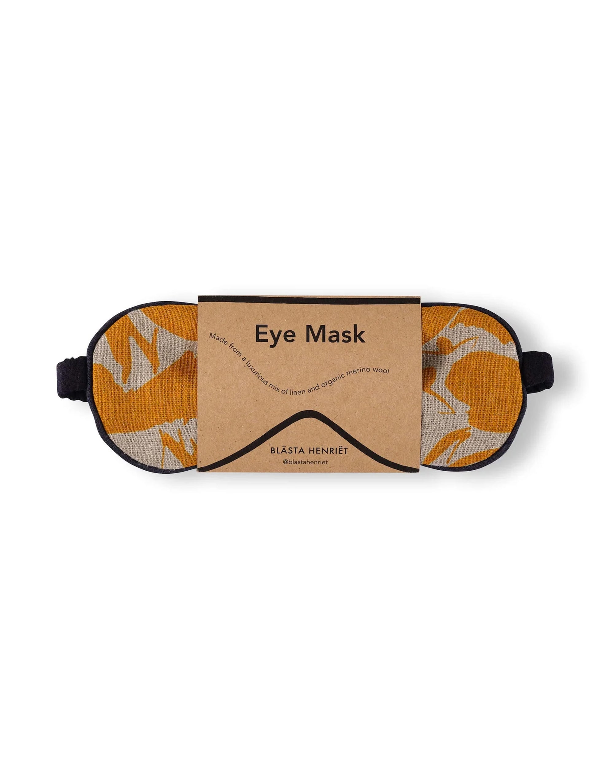 The Every Space yellow sleep Eye Mask in Linen and Merino wool by Blasta