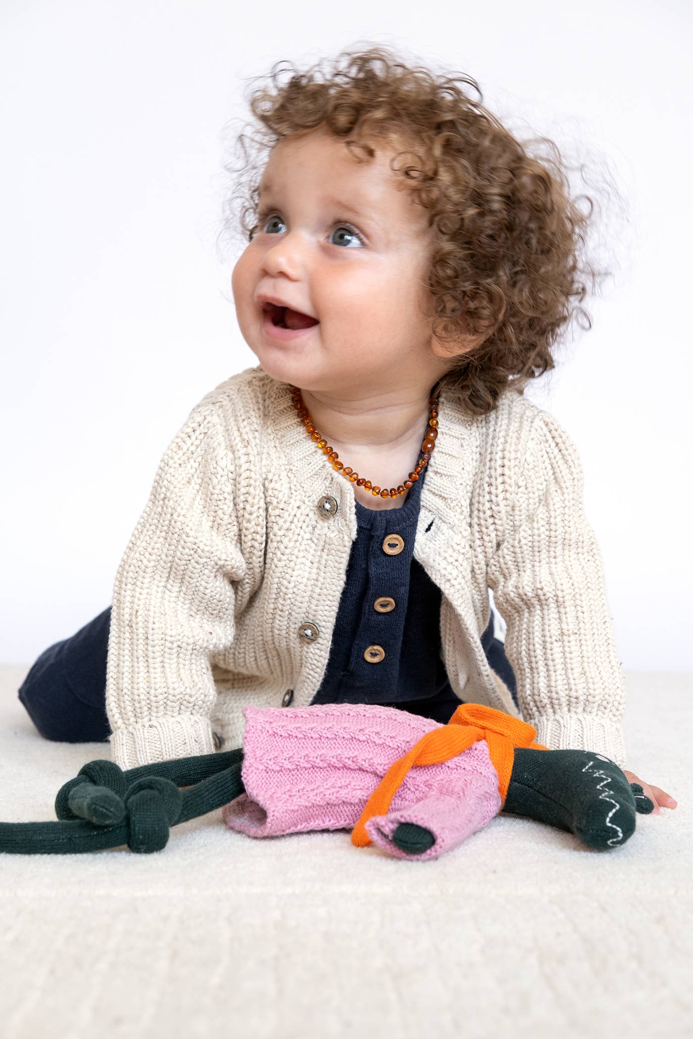 Cotton Knit Stuffed Animal Ragdoll - Crocodile