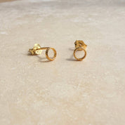 Micro Circle Studs by Little Nell, further view