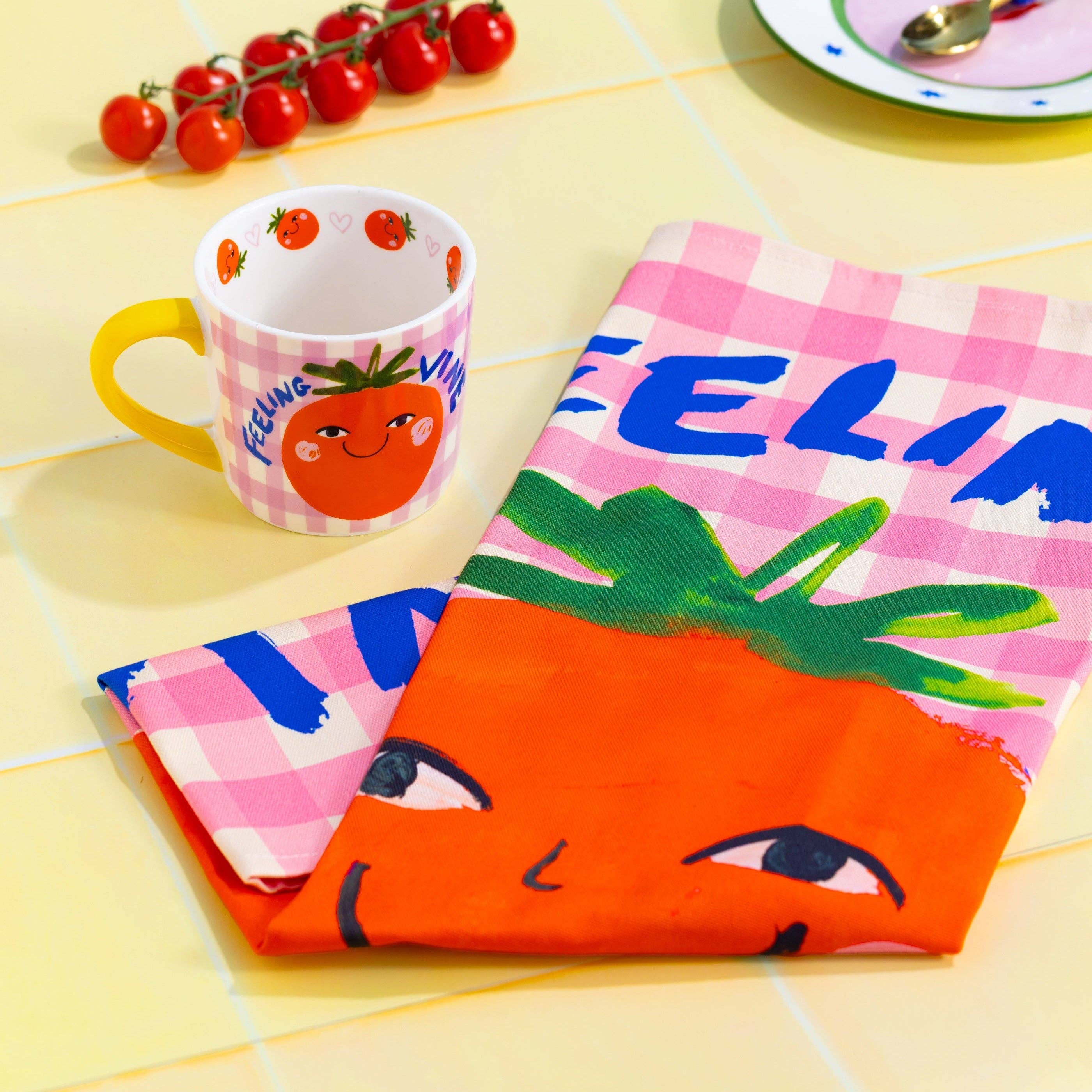 Feeling Vine tea towel by Eleanor Bowmer, further view