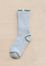Cashmere & Merino Tipped Socks | Grey