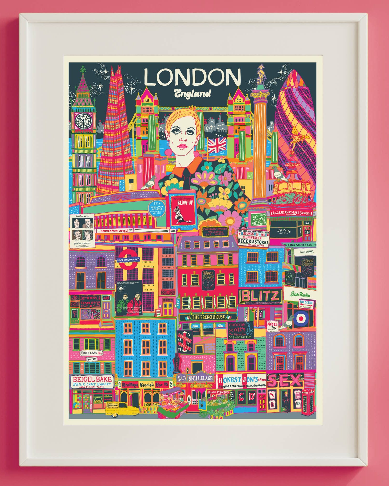 London England Travel Print A3