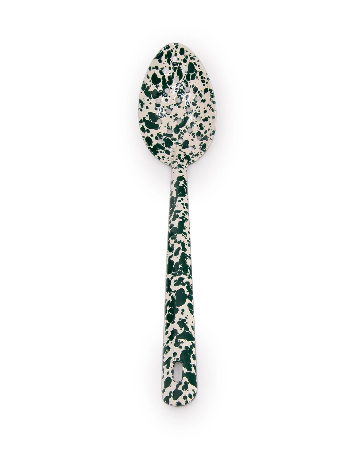 Splatter Enamelware Large Slotted Spoon