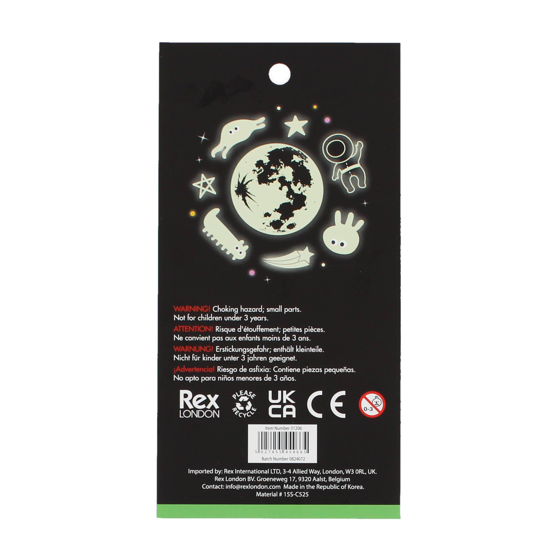 3D Glow In The Dark Stickers | Space