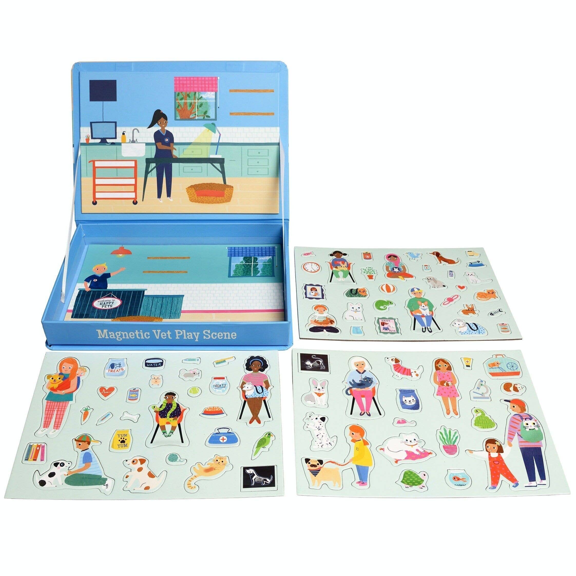 Magnetic Vet Play Scene Set (75 Pieces)