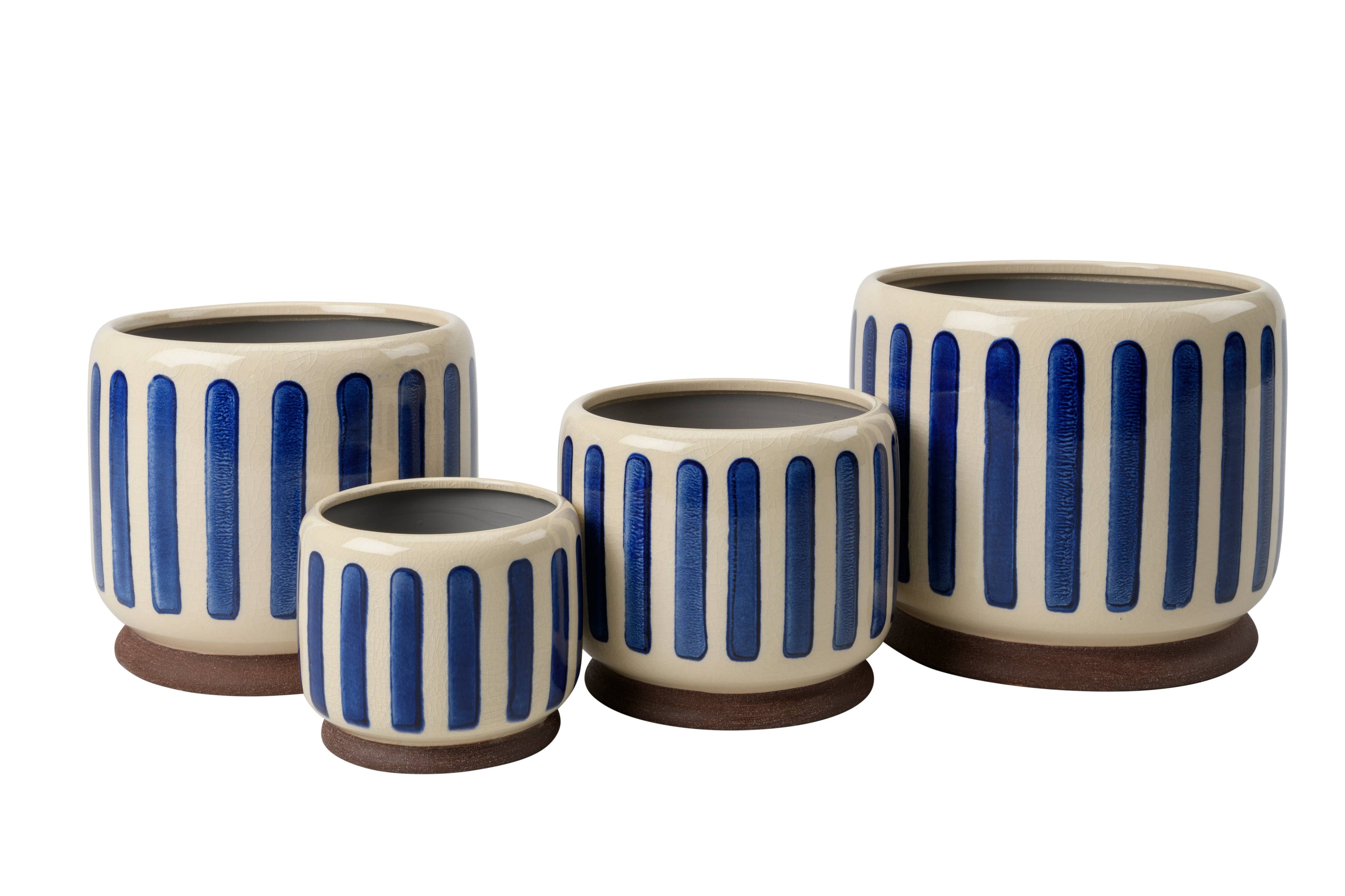 Indoor Pot | Blue Stripe