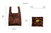 Leopard print foldable shopping bag by Original Duckhead, further view