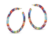 Sophia Hoop Resin Earrings