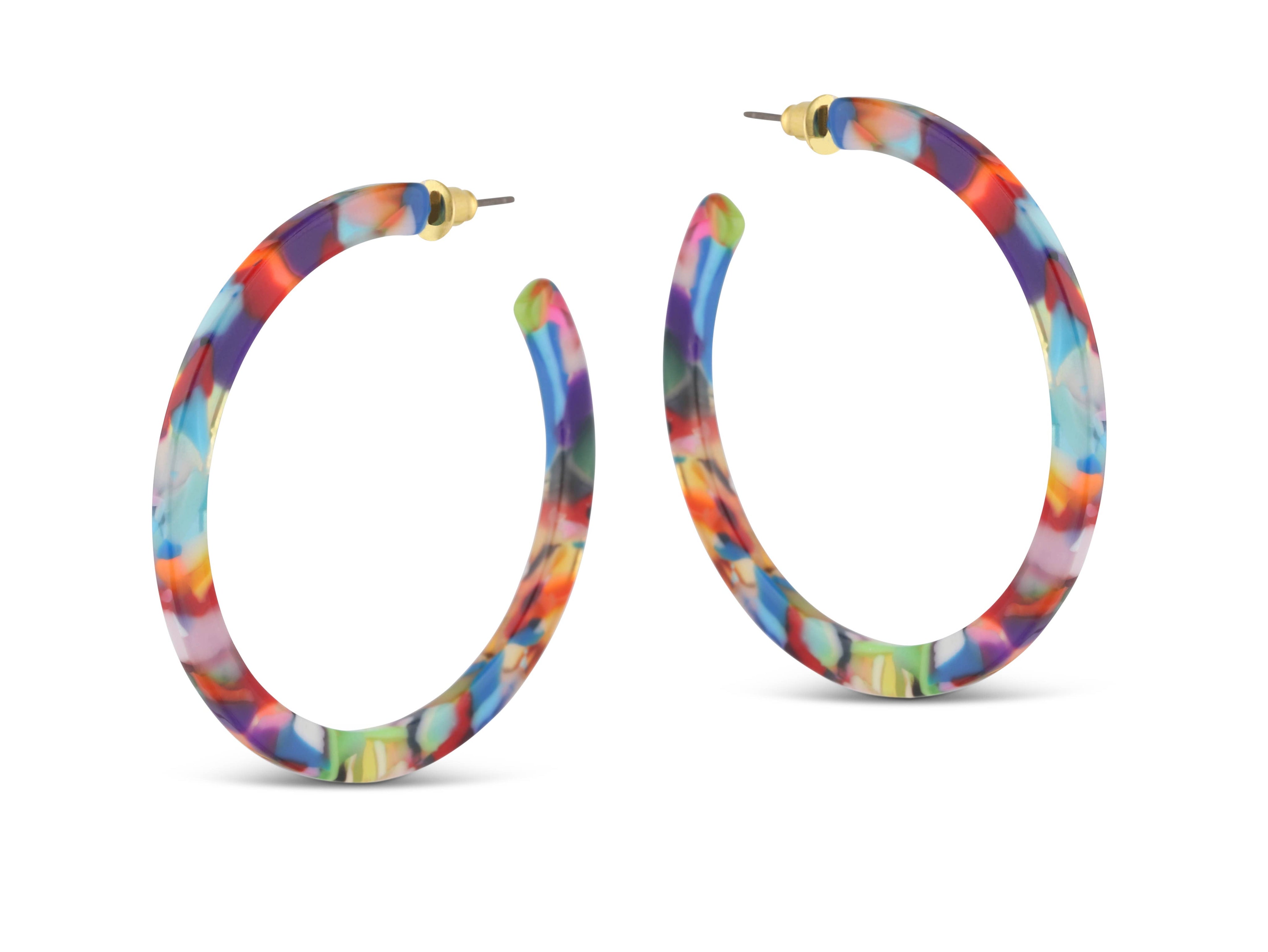 Sophia Hoop Resin Earrings