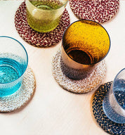 Olive jute placemats by British Colour Standard, further view