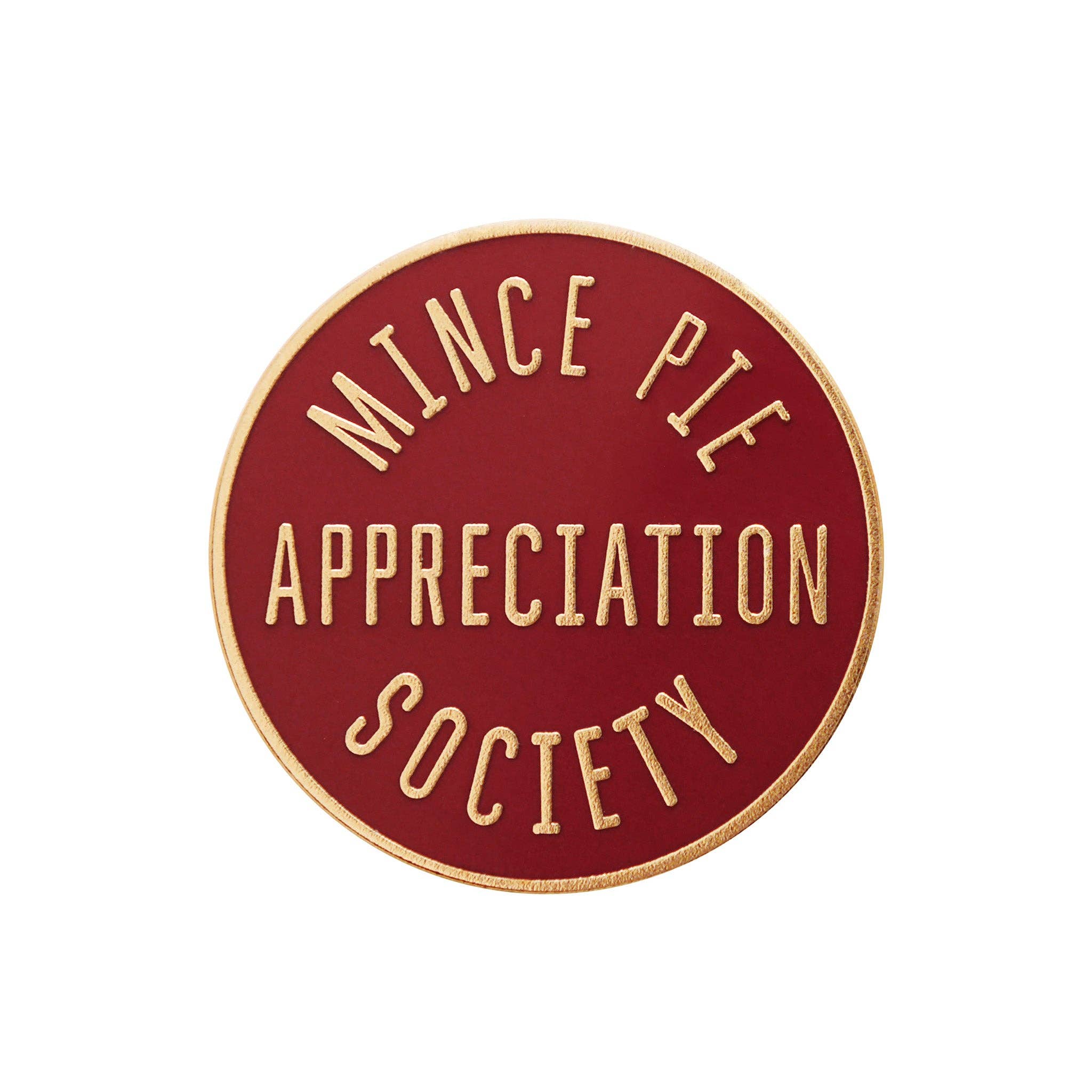 Mince Pie Appreciation Society | Burgundy Enamel Pin