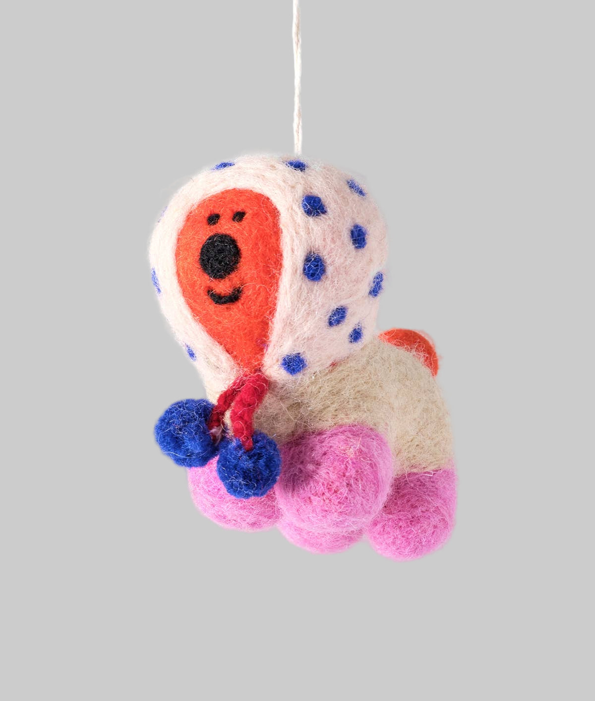 Pom Pom Pup Hanging Felt Ornament