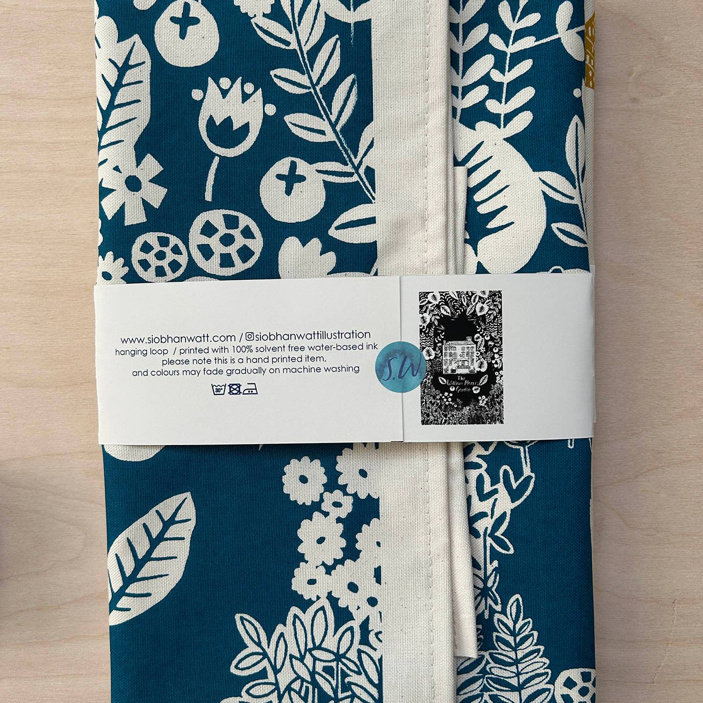 William Morris Garden Teal Towel