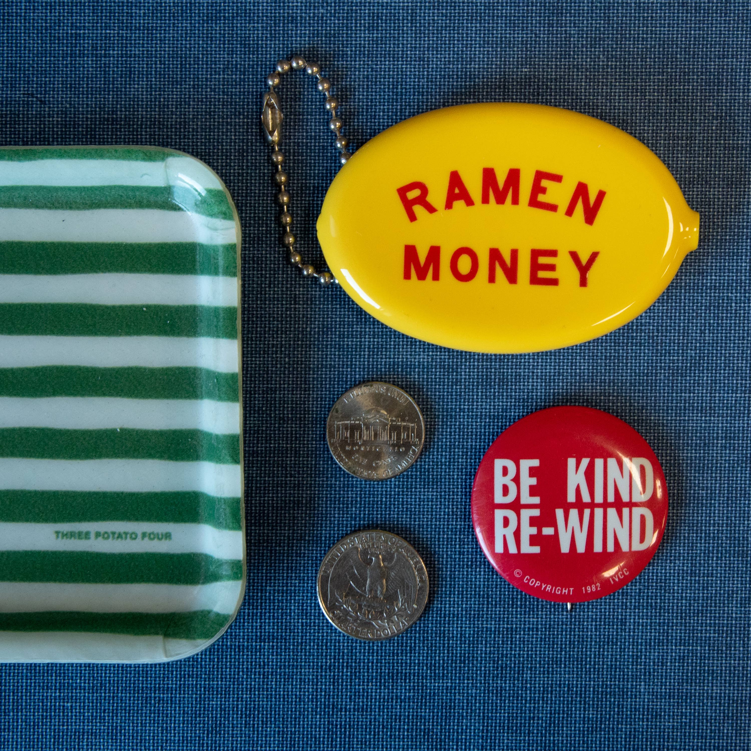 Second view of the Ramen Money coin pouch
