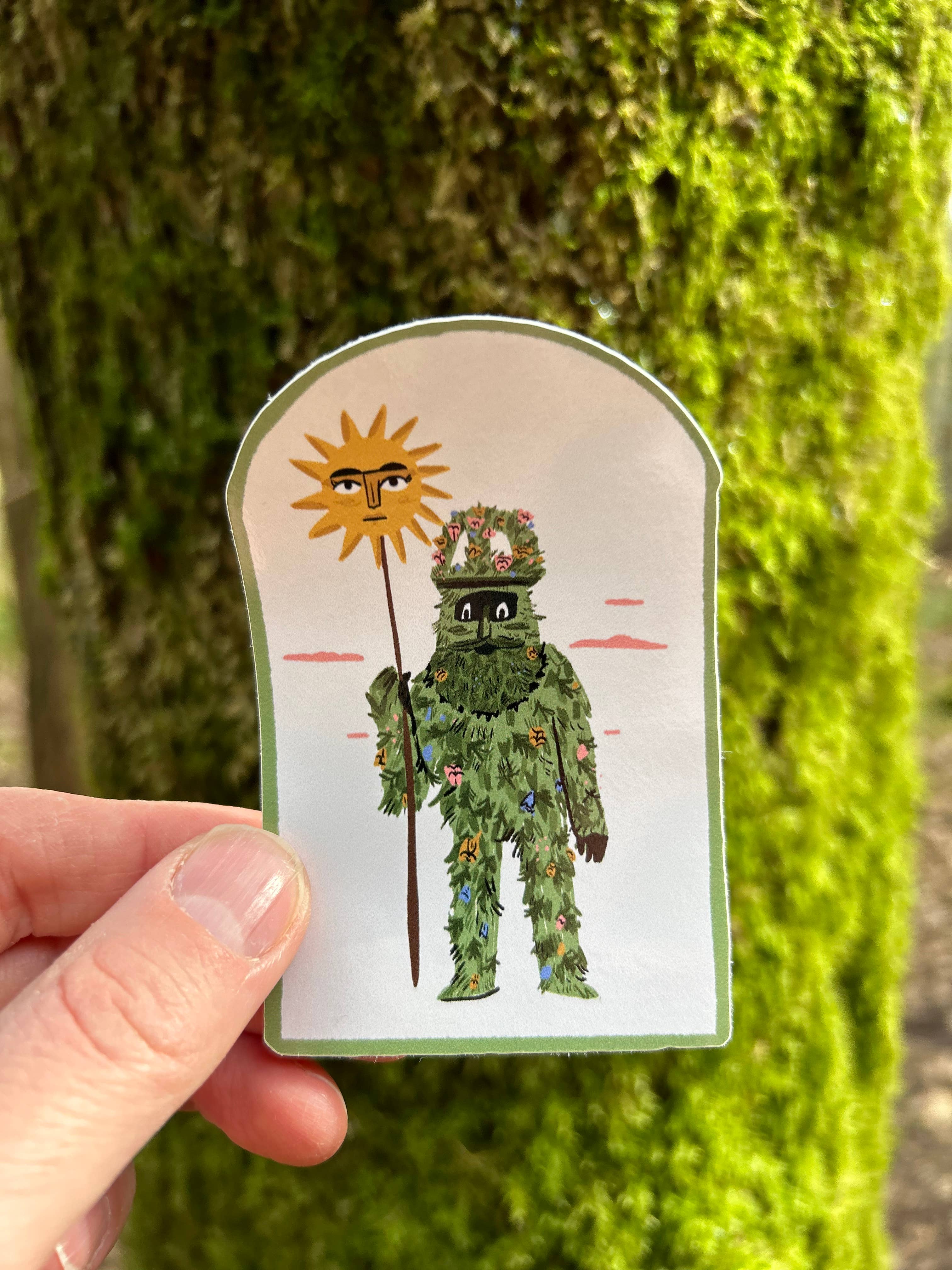 Green Man Sticker 