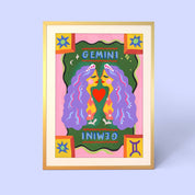 Gemini Zodiac Print