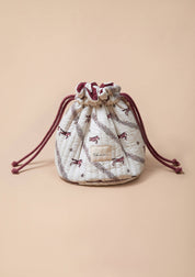 Cotton Wash Bag in Cream Gallop