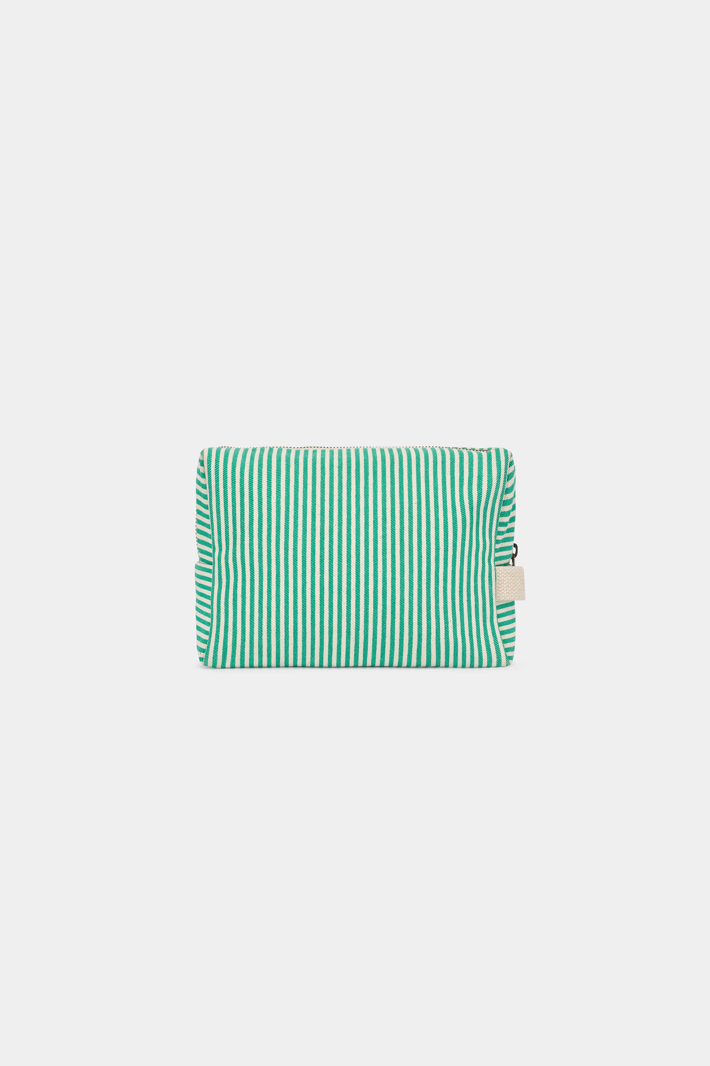 Toiletry Bag | Green Stripes