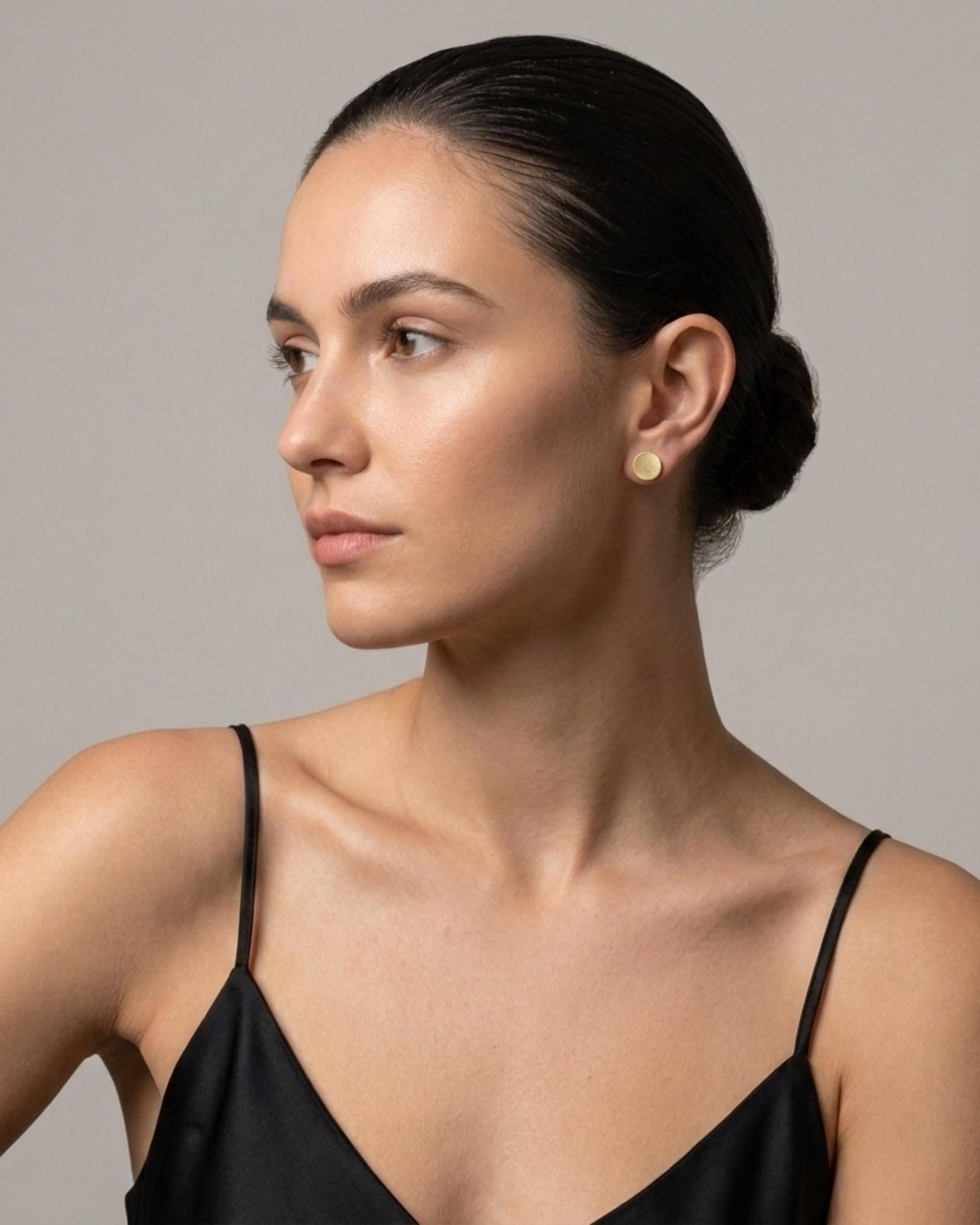 Dansk Copenhagen Tyra sanded post earrings, further view