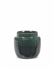 The Every Space Dark Green glazed terracotta indoor plant pot by Serax