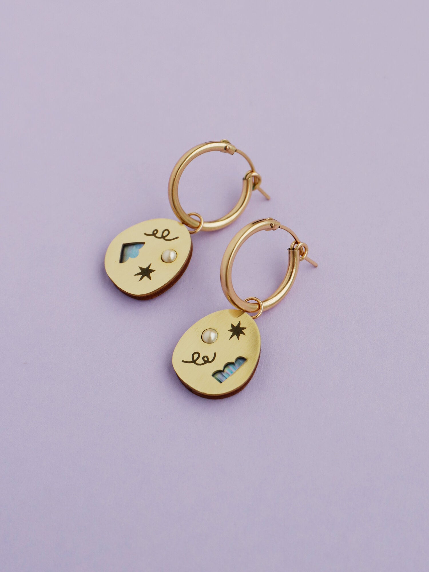 Frances Hoops in Brass