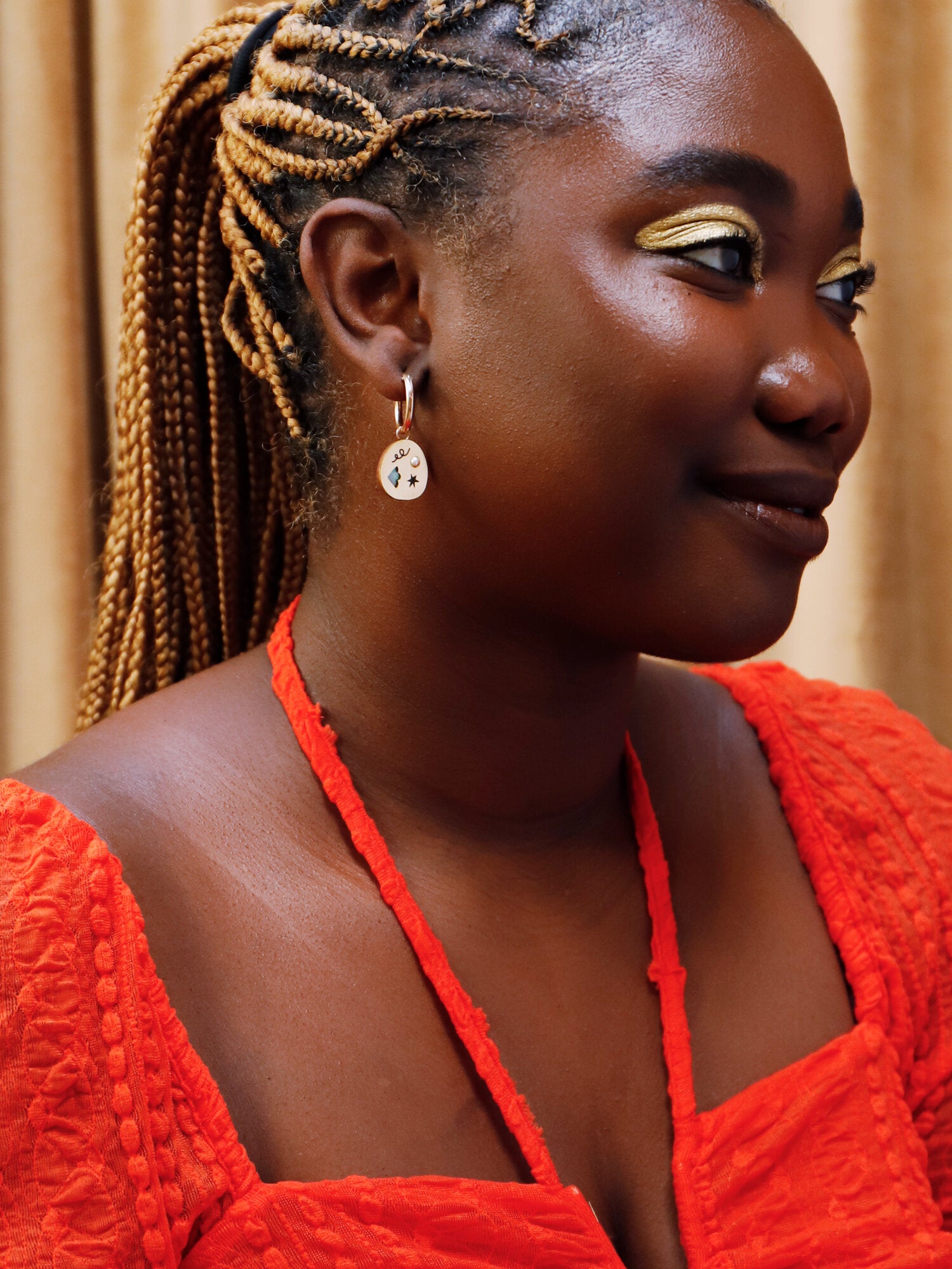 Frances Hoops in Brass