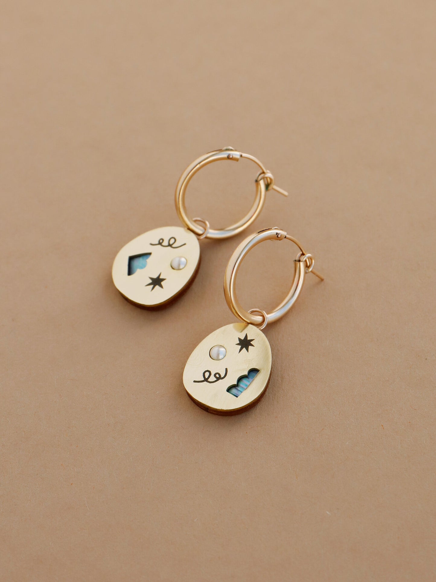 Frances Hoops in Brass