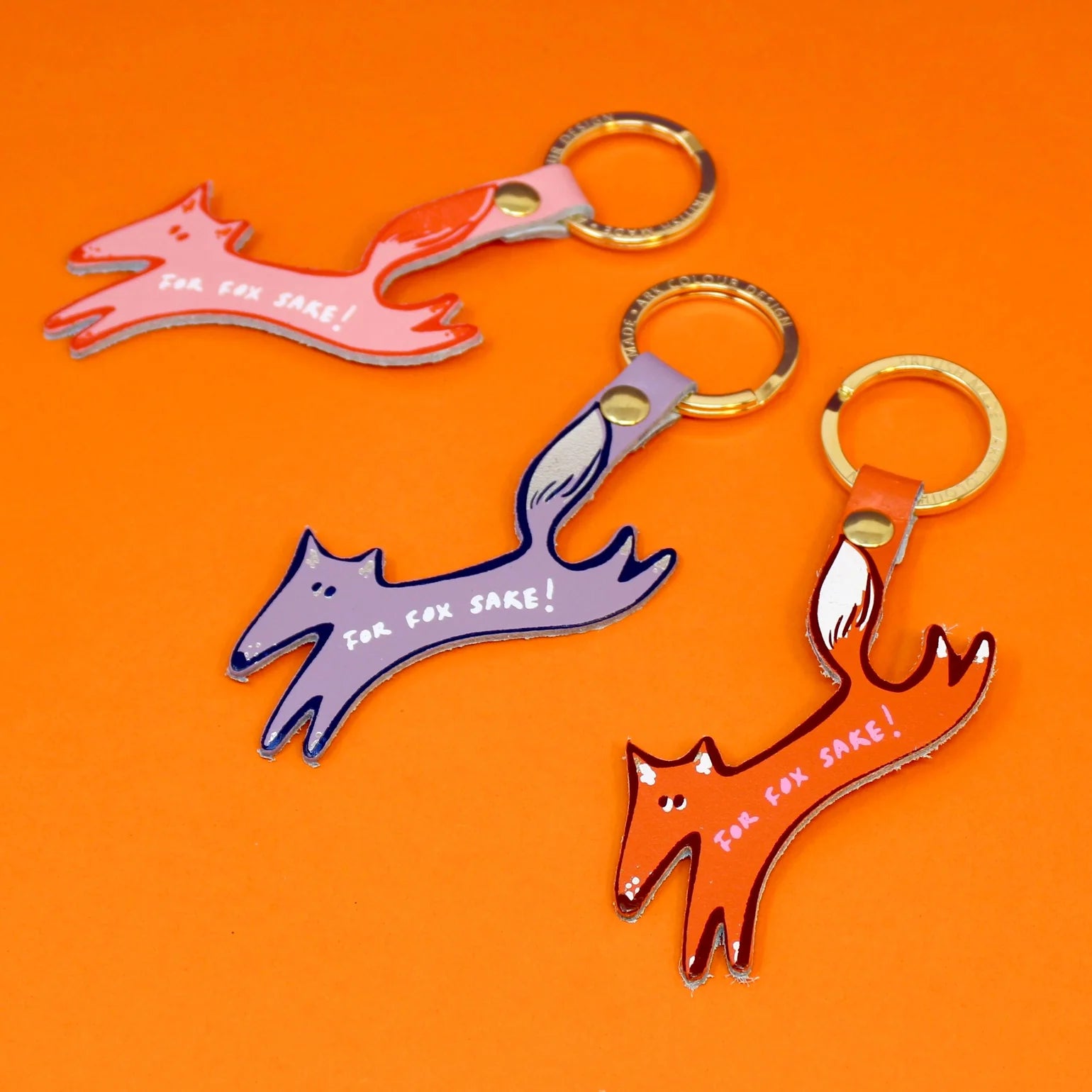 For Fox Sake Keyring | Leather