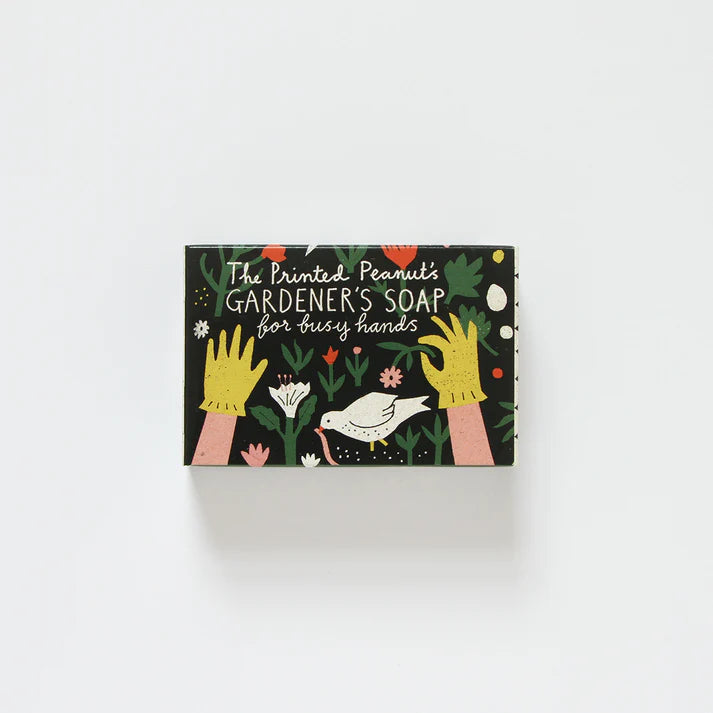 The Every Space Gardener's Soap bar with peppermint & exfoliating poppy seeds by The Printed Peanut