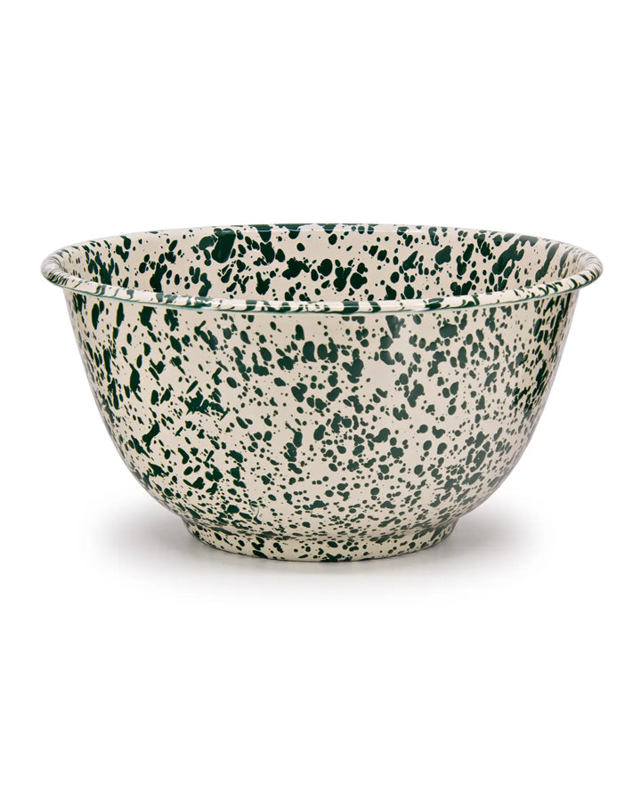 Splatter Enamelware Large Salad Bowl