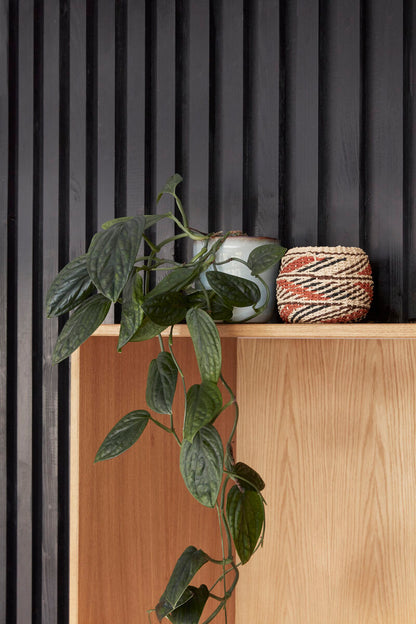 The Every Space ceramic indoor plant pots in blue and beige by Hübsch