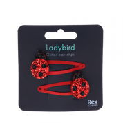 Ladybird Glitter Hair Clips (set of 2)