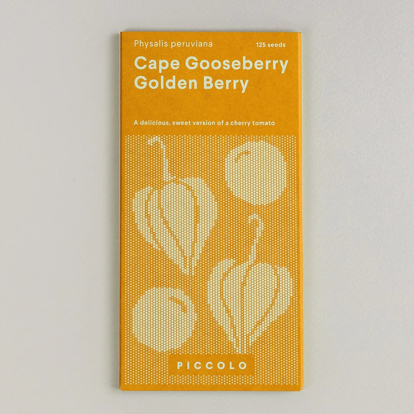The Every Space Physsalis peruviana Golden Berry Cape Gooseberry seed packet with 125 seeds by Piccolo