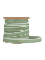 Velvet Ribbon On Spool | Dusty Green 10m