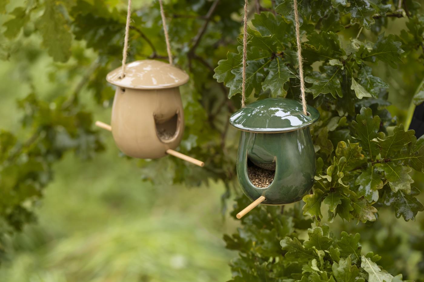Hanging Bird Feeder | Forest Green