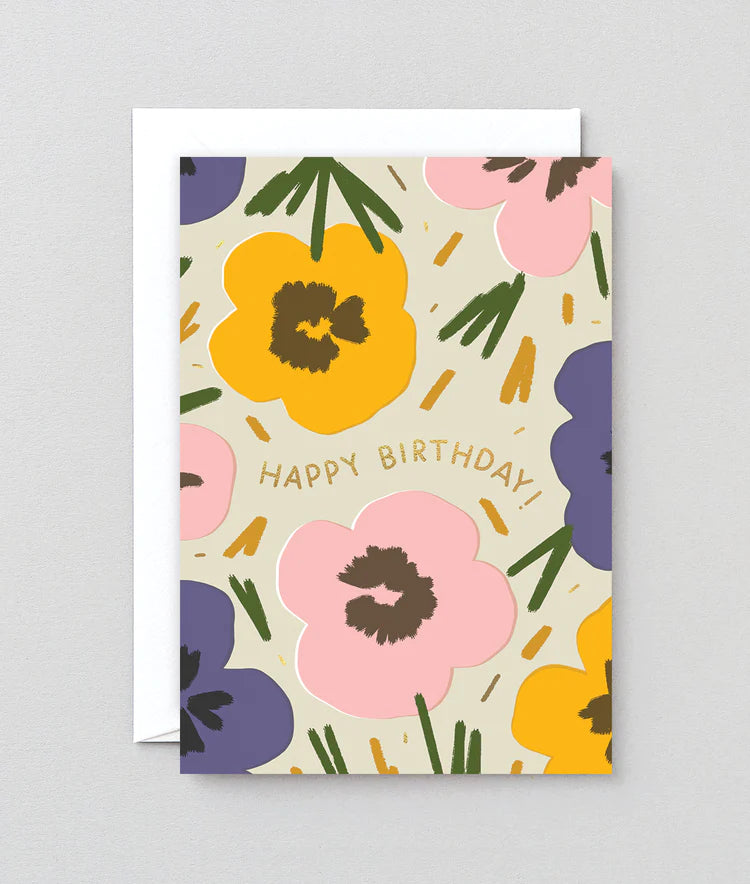 Happy Birthday Flowers Birthday Card