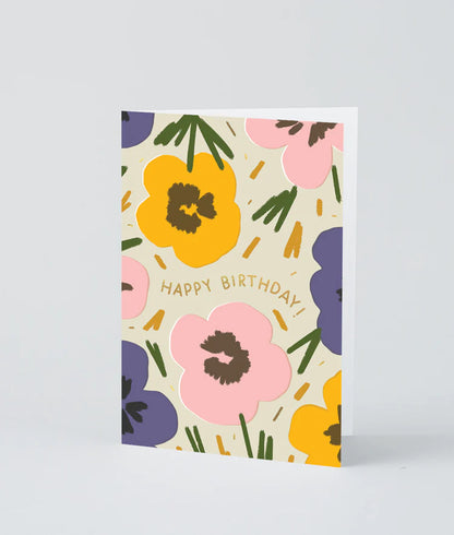 Happy Birthday Flowers Birthday Card