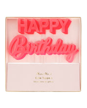 Happy Birthday Pink Acrylic Toppers